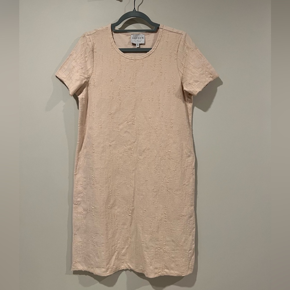 Fall, cream, short sleeve midi dress